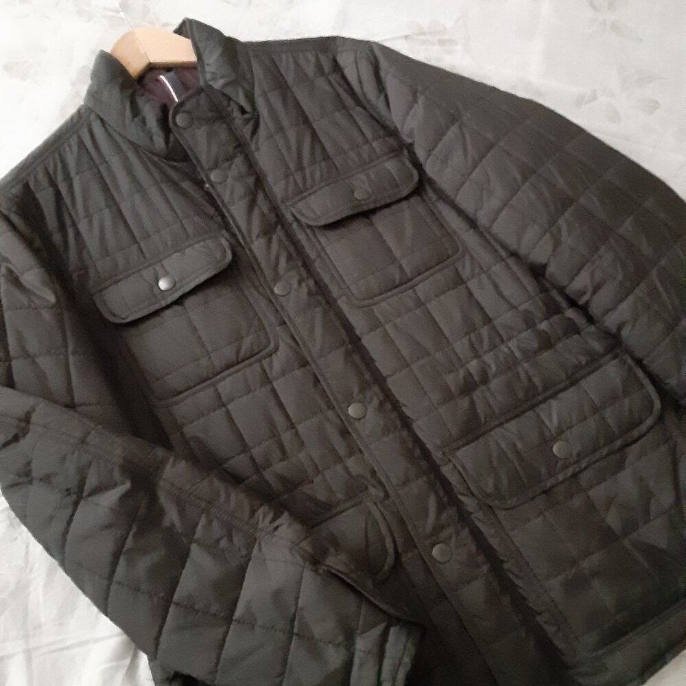 Tommy Hilfiger Men's quilted European car coat